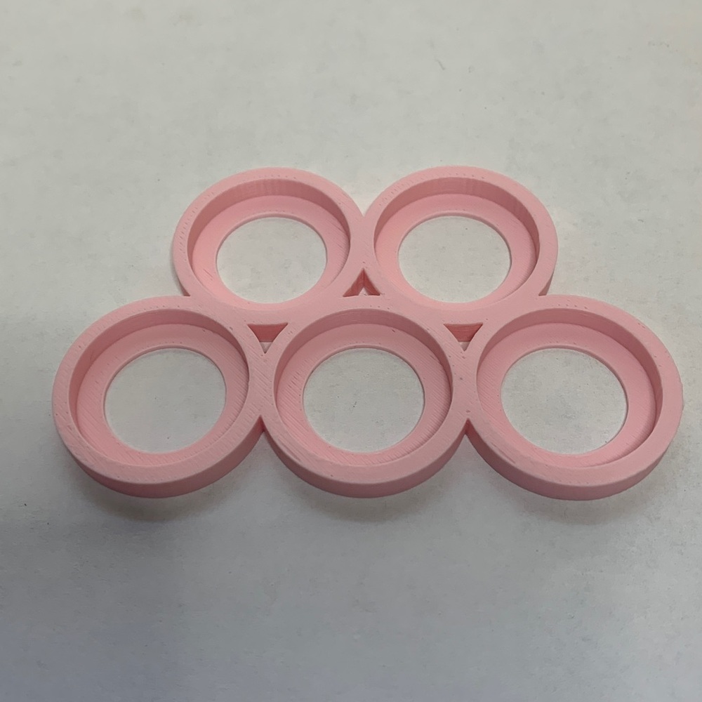 25mm Pink Cloud Movement Trays for 5 units